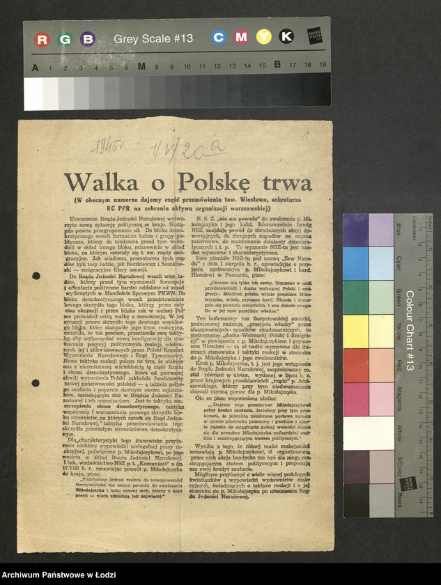 Obraz 2 z jednostki "Przemówienia Władysława Gomułki [oraz] życiorysy [Bolesława Bieruta, Władysława Gomułki, Edwarda Osóbki - Morawskiego i Michała Żymierskiego]"