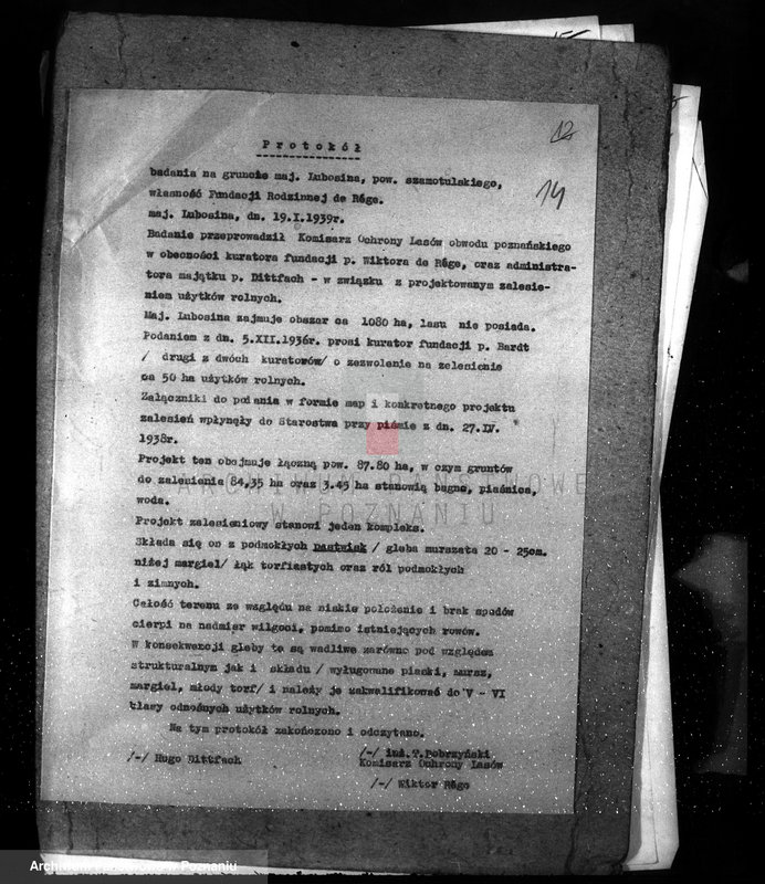 image.from.unit.number "Plan urządzenia gospodarstwa leśnego dla lasu majętności Lubosina powiat szamotulski 1938-1948"