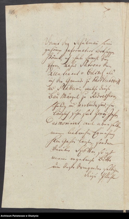 image.from.unit.number "Die Reparatur der Kirschsteindorfschen [Kiersztanowo] Organisten Wohnung"