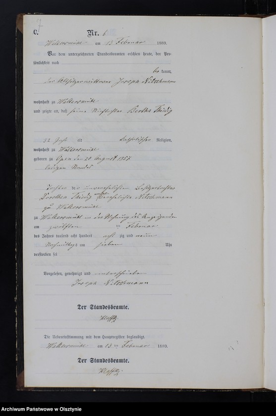 image.from.unit.number "Sterbe-Neben-Register Nr 1 - 43"