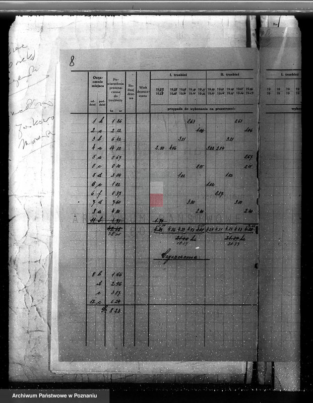 Obraz 12 z jednostki "Plan urządzania gospodarstwa leśnego dla lasu majętności Jezierzyce powiat kościański 1927-1938"
