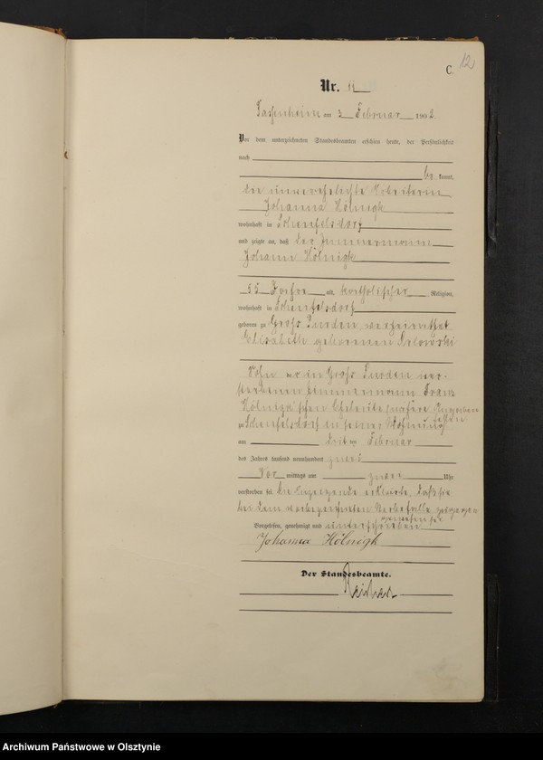 image.from.unit.number "Sterbe-Haupt-Register Nr 1 - 100"