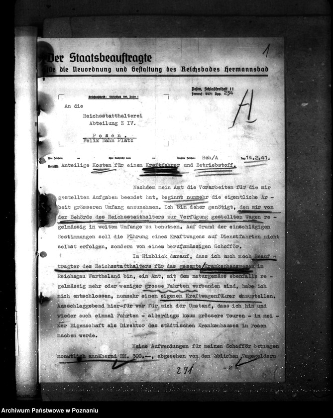 Obraz 5 z jednostki "Staatsbeauftragter für Hermannsbad. Kostenerstattung, Grundsätze"