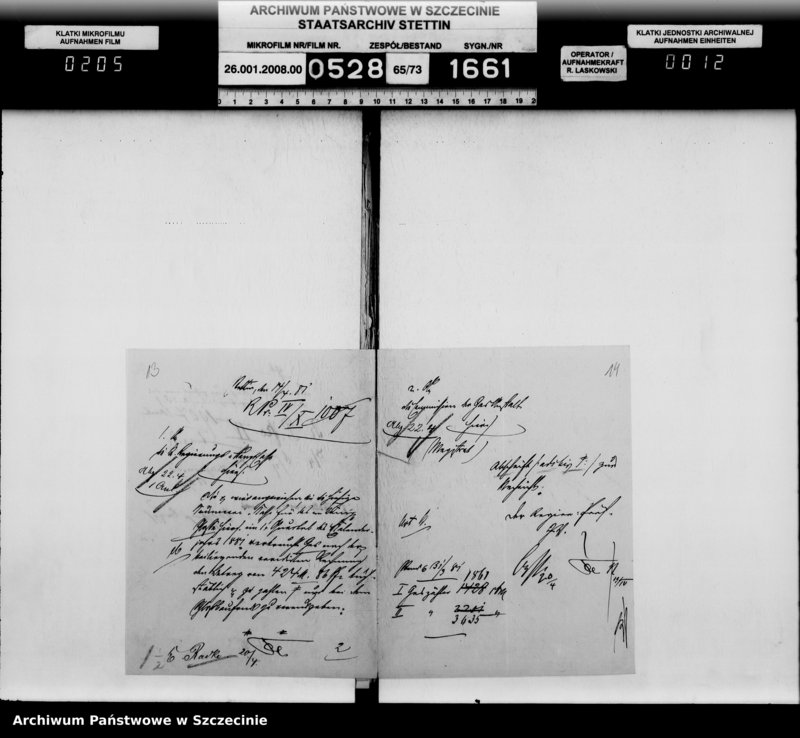 Obraz 12 z jednostki "Einrichtung der Gasbeleuchtung im Schloss, vol. II"