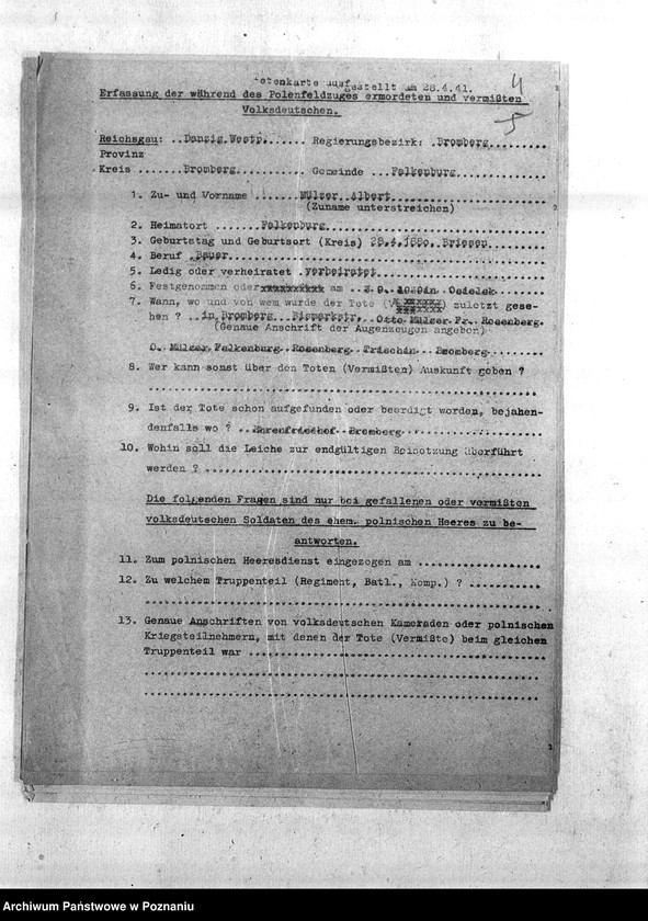 Obraz 8 z jednostki "Amtliche Meldungen. Amtsbezirke Fordon, Falkenberg, Slesin, Monkowarsk - Kreis Bromberg (Bydgoszcz)"