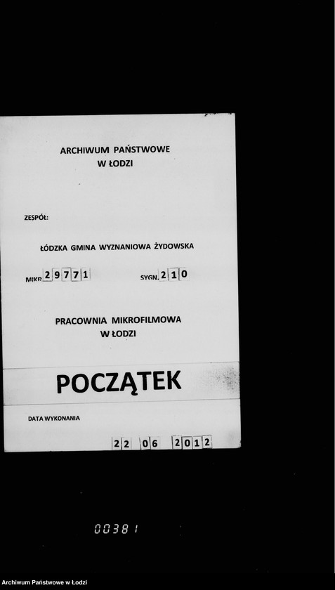 Obraz 1 z jednostki "Akta dotyczące spraw ogólnych"