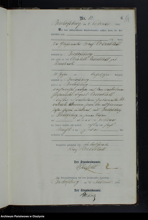 image.from.unit.number "Sterbe-Neben-Register Nr 1 - 114"