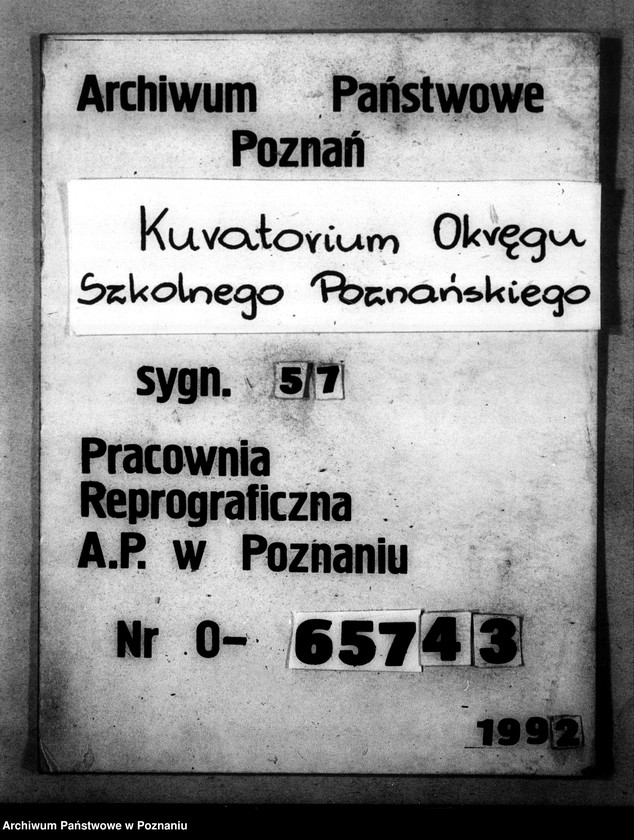 Obraz 1 z jednostki "Księga ewidencyjna szkół i etatów obwodu ostrowskiego"