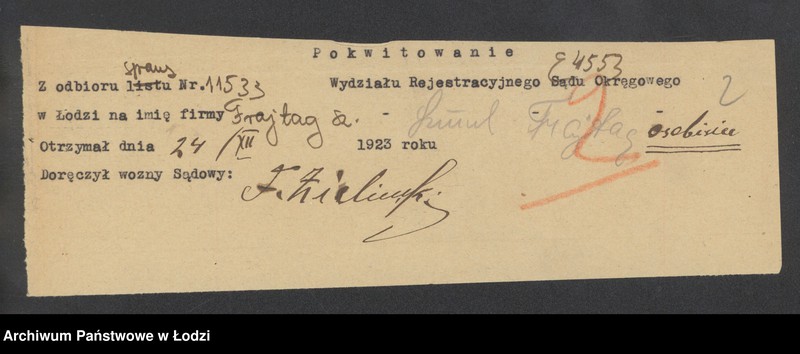 Obraz 4 z jednostki "Szmul Frajtag – sprzedaż kołder, waty i manufaktury"