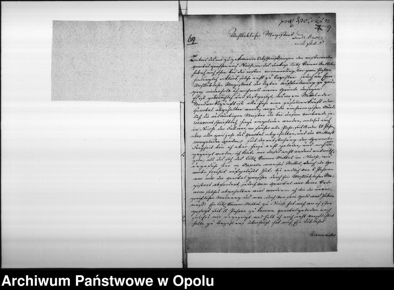 Obraz 11 z jednostki "Acta specialia die Beschwerde des Riemermittels zu Neisse entgegen den hiesigen Riemermeister Joseph Heumann wegen verweigerter Bezahlung der Mittels-Beiträge betreffend Vol: I de anno 1819"
