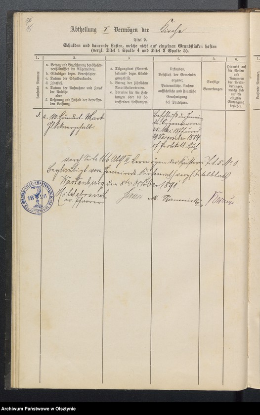 image.from.unit.number "Lagerbuch der evangelischen Kirchengemeinde Wartenburg"