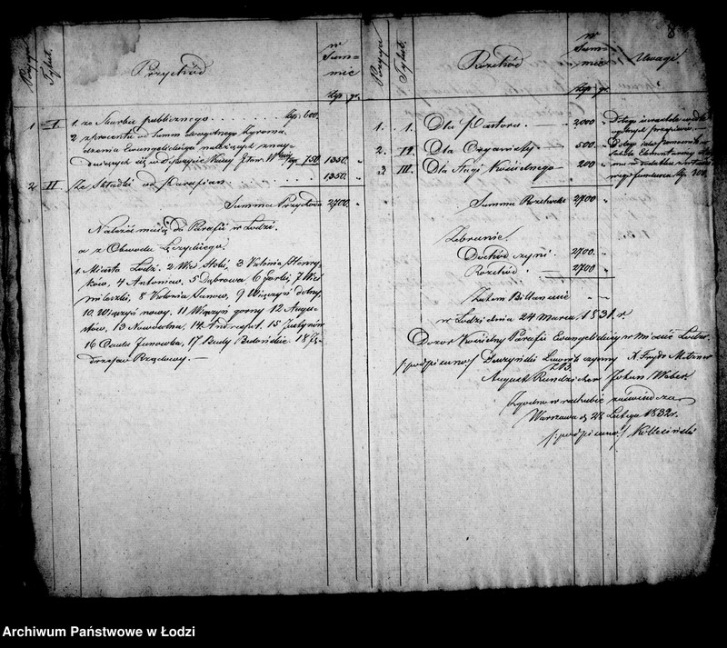 Obraz 14 z jednostki "Akta tyczące się kasy kościelnej parafii ewangelickiej Łódź"