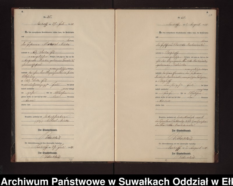 image.from.unit.number "Geburts-Neben-Register des Preussischen Standes-Amtes Neuhoff Kreis Loetzen"