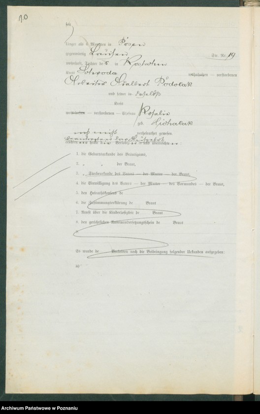 Obraz 12 z jednostki "[Dokumenty dostarczone przez narzeczonych do zawarcia związku małżeńskiego za 1902 rok. Tom III]"