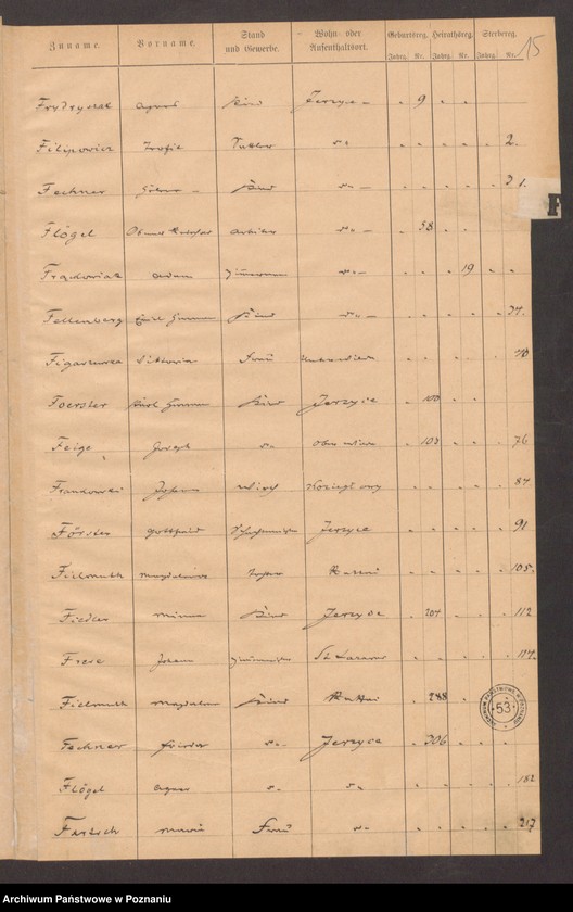 Obraz 12 z jednostki "Rejestr urodzeń, małżeństw, zgonów"