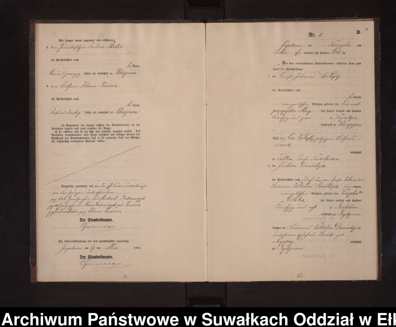 image.from.unit.number "Heiraths-Neben-Register des Preussischen Standes-Amtes Rydzewen Kreis Loetzen"