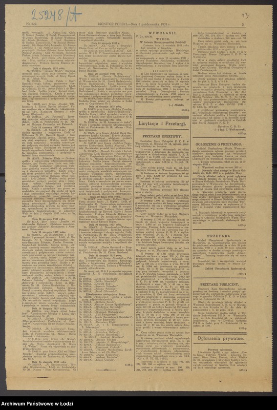 Obraz 15 z jednostki "Herszlik Knopf, Saul Wołkowicz- przędzalnia zgrzebna i wigoniowa"