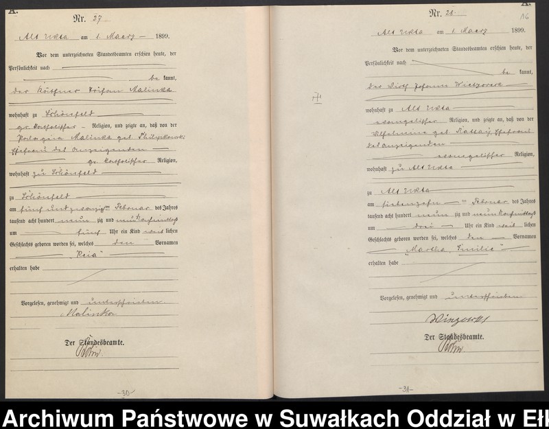 image.from.unit.number "Geburts-Haupt-Register des Königlichen Preussischen Standes-Amtes Alt Ukta Kreis Sensburg"