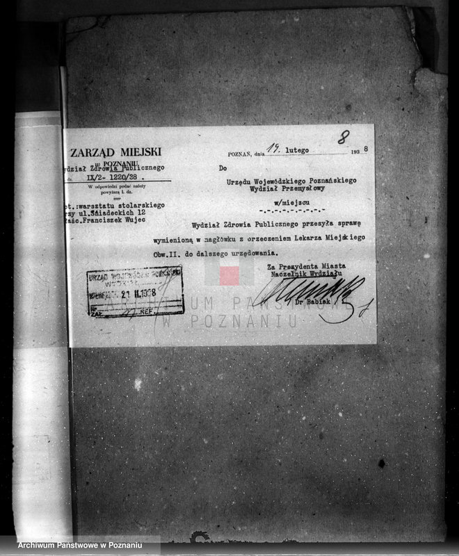 image.from.unit.number "Fabryka mebli w Poznaniu projekt urządzenia warsztatu stolarskiego przy ul. Śniadeckich 12"