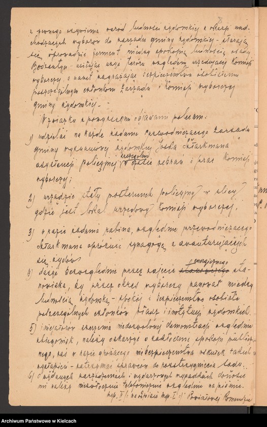 Obraz 10 z jednostki "Akta dot. wyborów do zarządu gminy wyznaniowej żydowskiej w Bodzentynie"