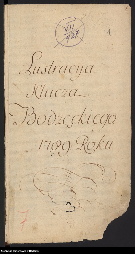 image.from.unit.number "Lustracja klucza bodzeckiego 1789 roku [oraz] lustracja klucza cisowskiego"
