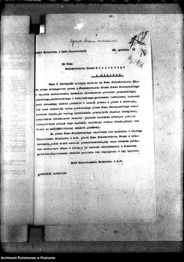 Obraz 20 z jednostki "Sprawy szczegółowo-administracyjne Aprowizacja Kresy Wschodnie"