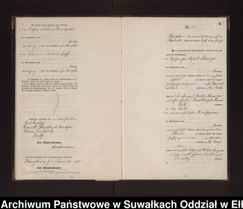 image.from.unit.number "Heiraths-Neben-Register des Preussischen Standes-Amtes Gr. Konopken Kreis Loetzen"