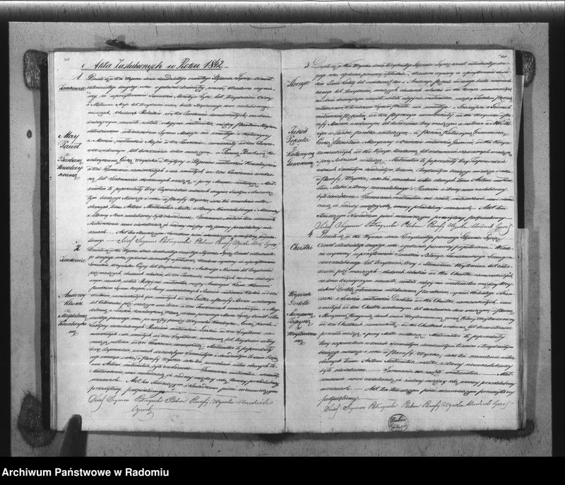 image.from.unit.number "Książka Duplikat Akt Cywilno - Religijnych Parafii Wysoka w powiecie Szydłowieckim Obwodzie Opoczyńskim Gubernij Sandomierskiey na rok 1842 sporządzona"