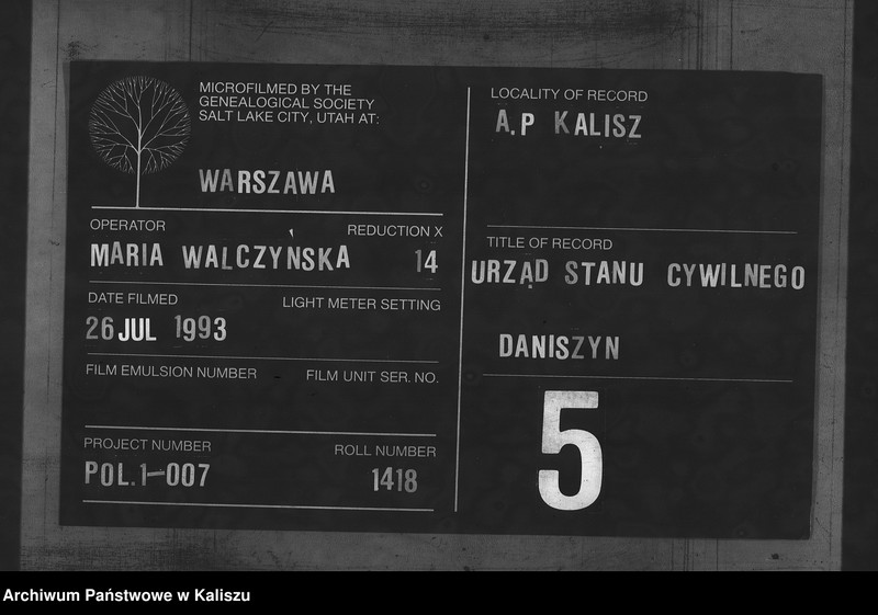 Obraz 1 z jednostki "[Księga zgonów]"