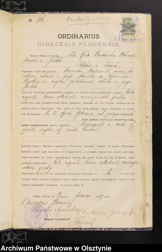 image.from.unit.number "[Annexa do ślubów z Parafii Grzebskiej za 1909 rok]"