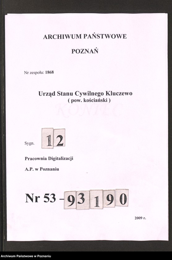 Obraz 1 z jednostki "Księga zgonów"