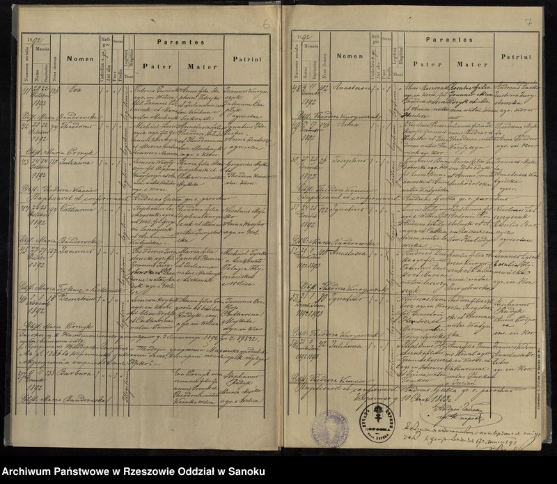 image.from.unit.number "Księga urodzeń, małżeństw i zgonów z lat 1892-1896, 1899-1902 dla miejscowości Krościenko i Wolica oraz księga zgonów z lat 1890-1914 dla miejscowości Liskowate"