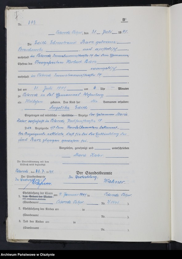 Obraz 9 z jednostki "Geburtenbuch/Zweitbuch/Tom II,Nr 388 - 706"