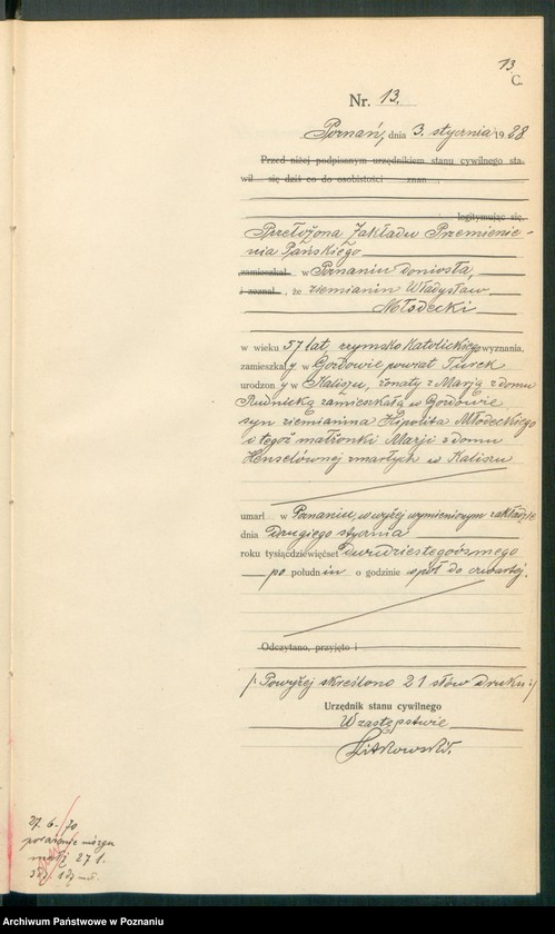 Obraz 15 z jednostki "Księga miejscowa zgonów tom I [Rejestr główny zgonów]"