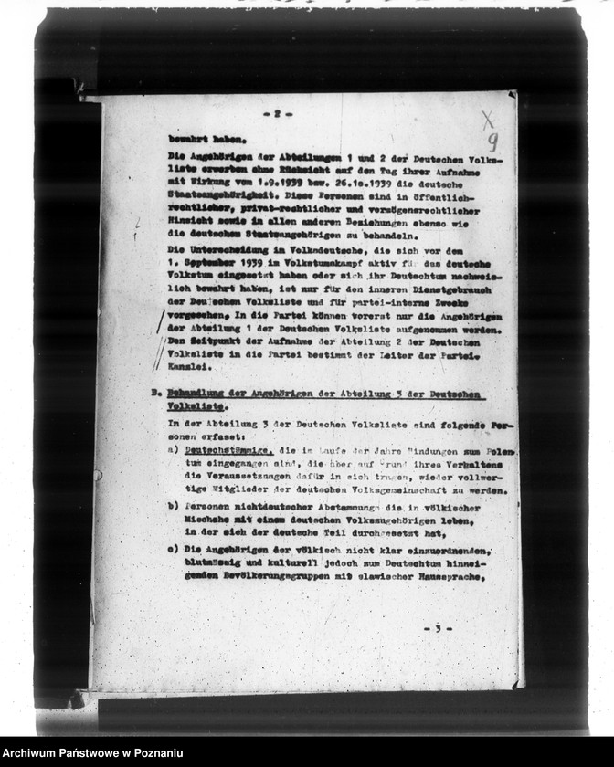 Obraz 13 z jednostki "Zarządzenia i korespondencja władz w sprawie niemieckiej listy narodowej"