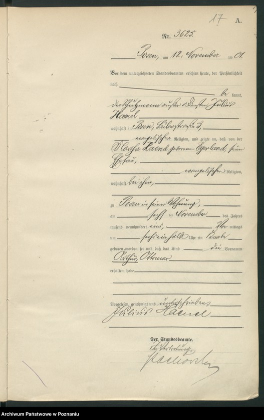 Obraz 20 z jednostki "Księga miejscowa urodzeń t. VII"