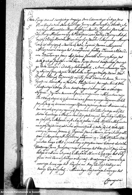 image.from.unit.number "Akta Zaślubionych Gminy Mirosławskiey na Rok 1822"