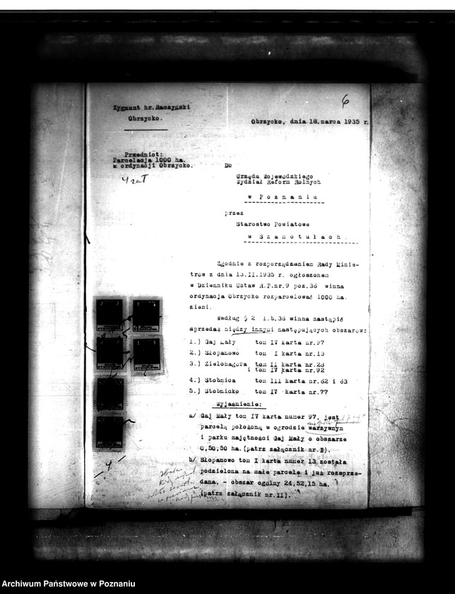 Obraz 10 z jednostki "Majątek Obrzycko powiatu szamotulskiego przymusowy wykup"