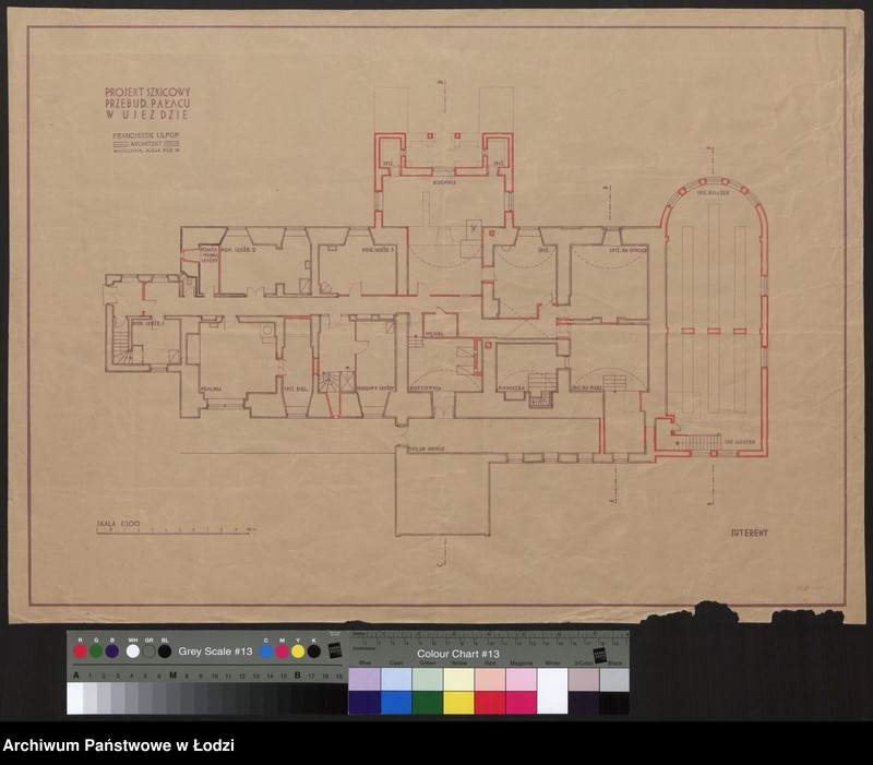 Obraz 1 z jednostki "Projekt szkicowy przebudowy pałacu w Ujeździe"