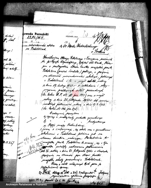 Obraz 19 z jednostki "Szkoła katolicka w Podstolicach /przyjęcie nieruchomości szkolnych na własność obszaru dworskiego/"