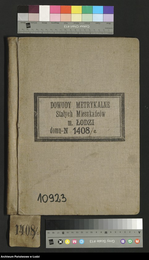 Obraz 2 z jednostki "Dowody metrykalne stałych mieszkańców m. Łodzi nr domu 1408-1408a"