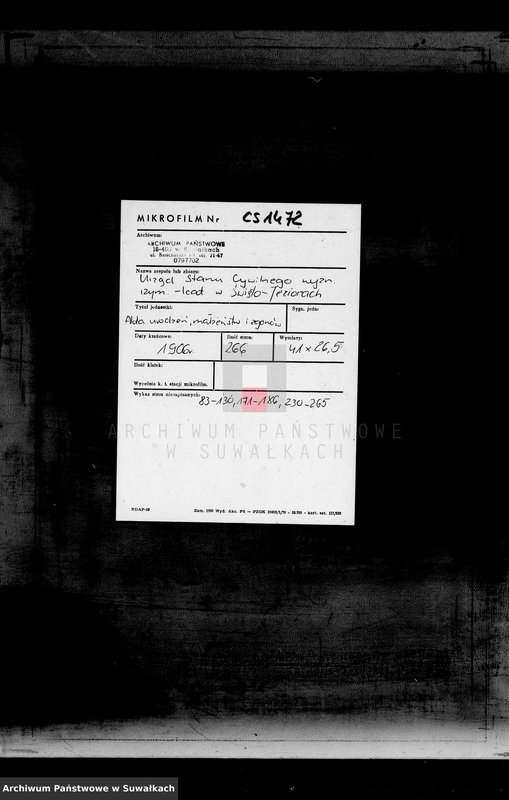image.from.unit.number "Nastojaščaja kniga duplikat služaščaja dlja zapisyvanija aktov o rodivšichsja, brakosočetavšichsja i umeršich Sveto Jezerskago rimsko-katoličeskago prichoda na 1906 goda"
