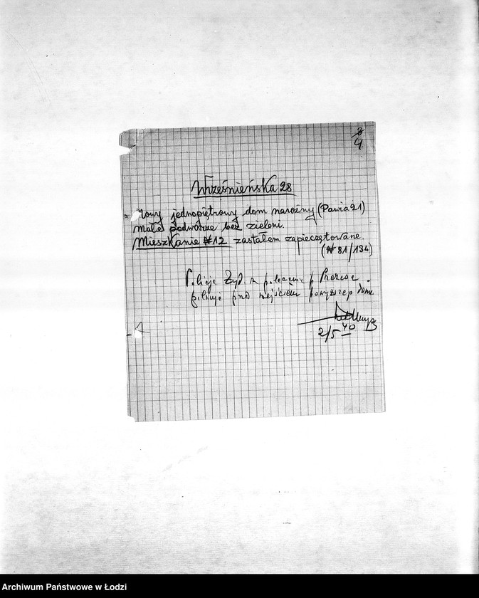 Obraz 7 z jednostki "[Korespondencja PSŻ w sprawie przesiedlenia Żydów do getta, zajmowania mieszkań i publicznych lokali, zamknięcia getta]"