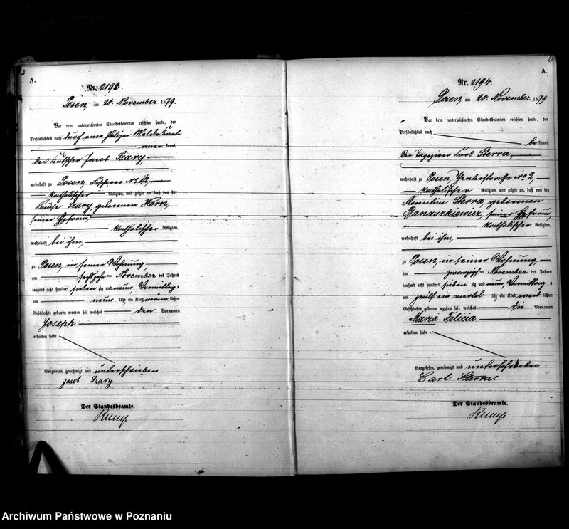 Obraz 13 z jednostki "Księga urodzeń t. V"