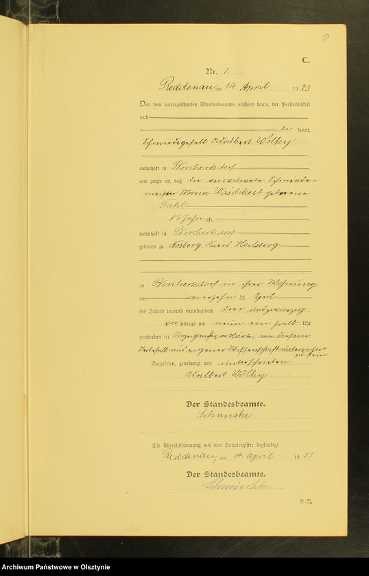 image.from.unit.number "Sterbe-Neben-Register Nr 1 - 20[ Księga zgonów - wtóropis ]"