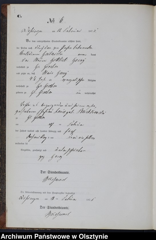 image.from.unit.number "Sterbe-Neben-Register Nr 1 - 45"