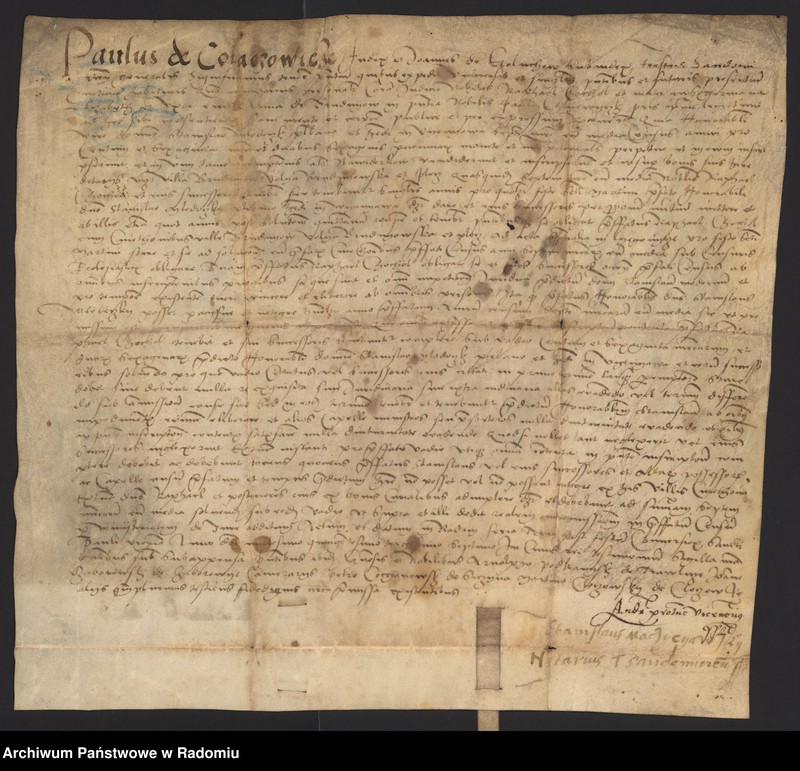Obraz 7 z kolekcji "Najcenniejsze materiały z zasobu Archiwum Państwowego w Radomiu111"