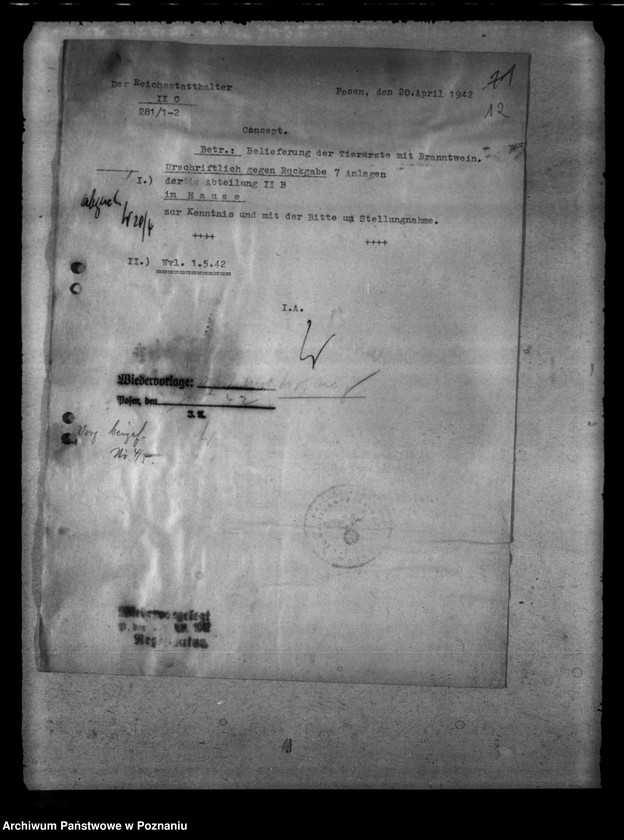 Obraz 16 z jednostki "Belieferung der Tierärzte und Medinzinalpersonen"