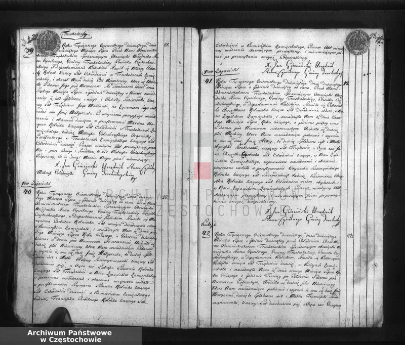 Obraz 14 z jednostki "Akta cywilne urodzeń gminy Truskolasy od dnia 1 miesiąca maja 1809 roku do dnia 30 miesiąca kwietnia 1810 roku wpisane"