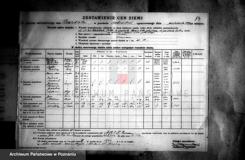 Obraz 18 z jednostki "Operat szacunkowy majątku Białebłota powiatu szubińskiego"